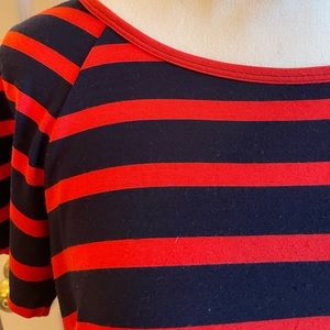 Navy and red striped Calvin Klein dress size 8